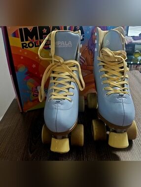 Womens Impala Skyblue/yellow Rollerskates Size 9 with box
